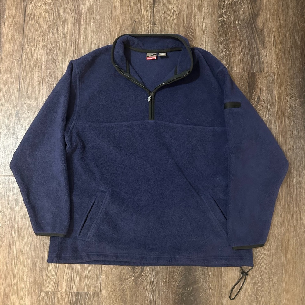Vintage Navy Blue Fleece Quarter Zip